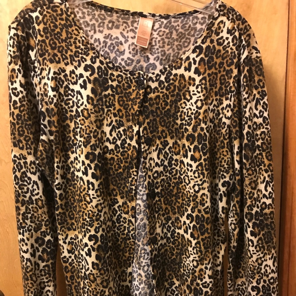 Leopard print cardigan